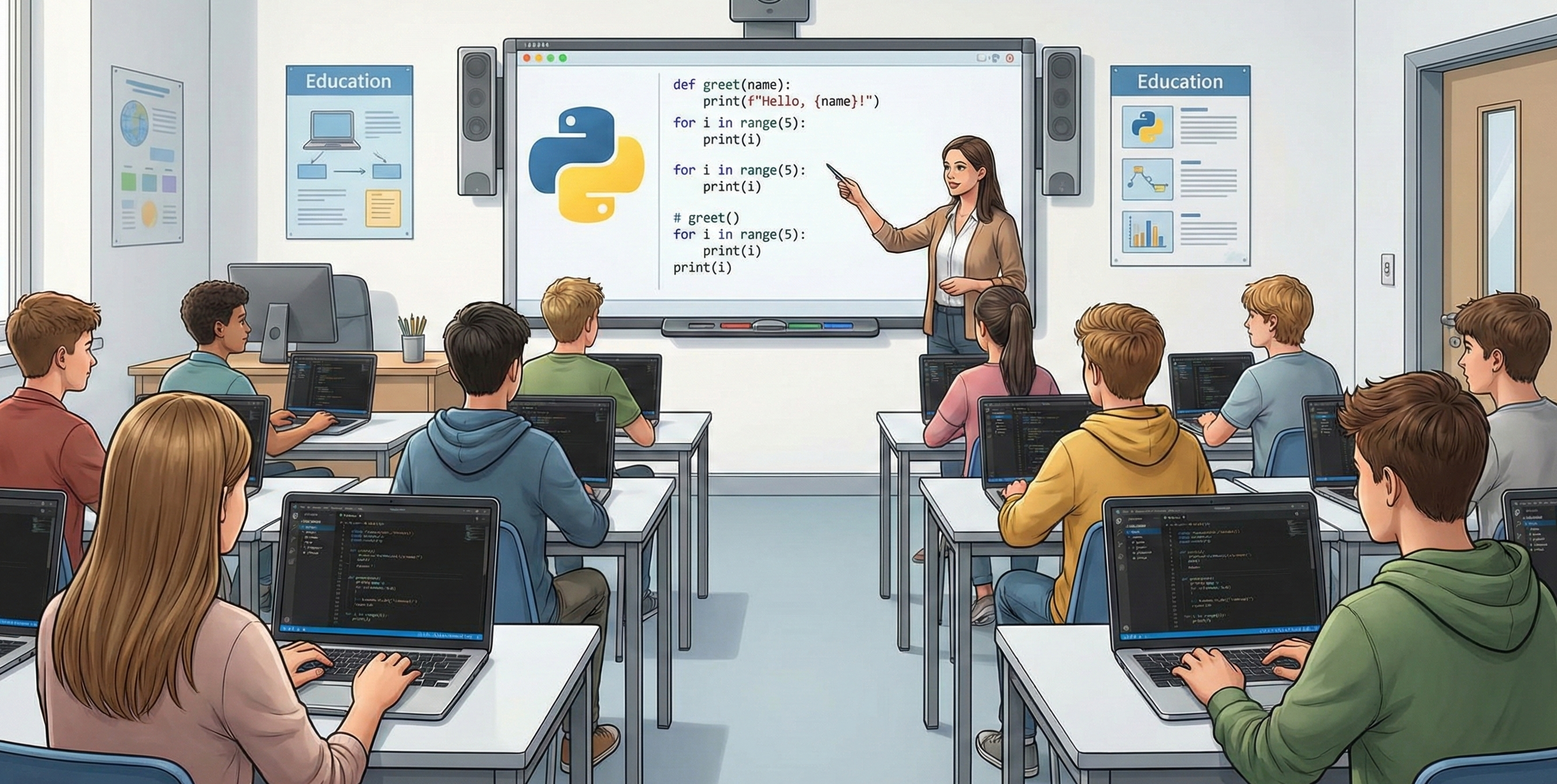 Python Atölyesi öğrencileri